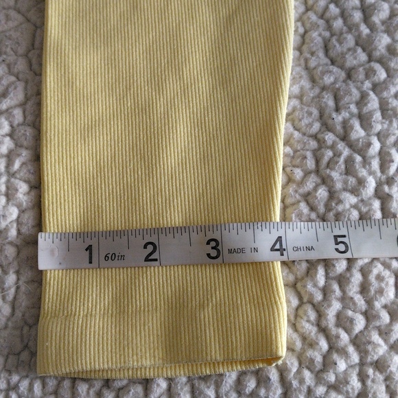 Spiritual Gangster M/L Ribbed Pastel Yellow Leggings - Picture 8 of 16